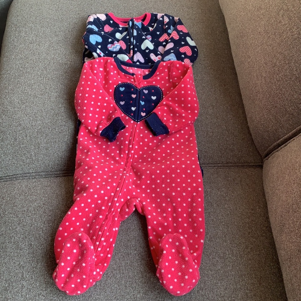Fleece baby pajamas- 2 pieces size 6 months